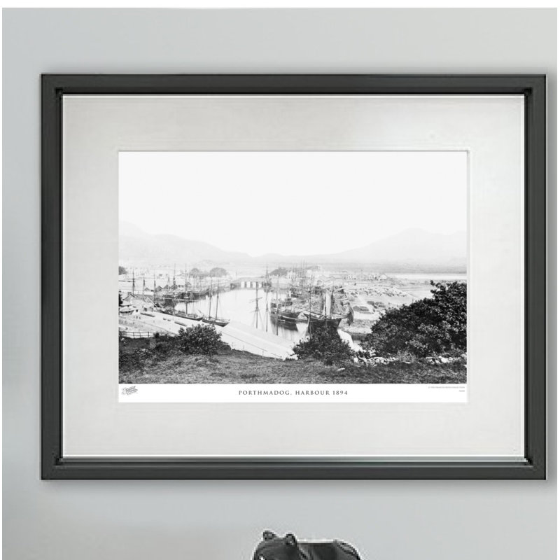Porthmadog, Harbour 1894 by Francis Frith - Single Picture Frame Print, 28cm H x 36cm W x 2.3cm D