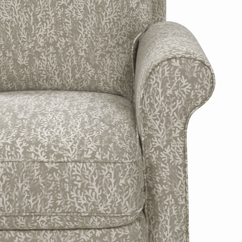 Leni 33.5" Wide Manual Standard Recliner, Taupe Nautical