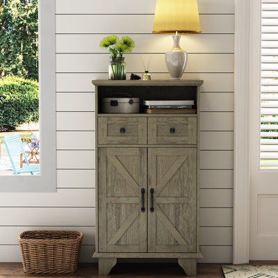 41" Tall Freestanding Bathroom Storage – 2 Doors, 2 Drawers, 24" Wide
