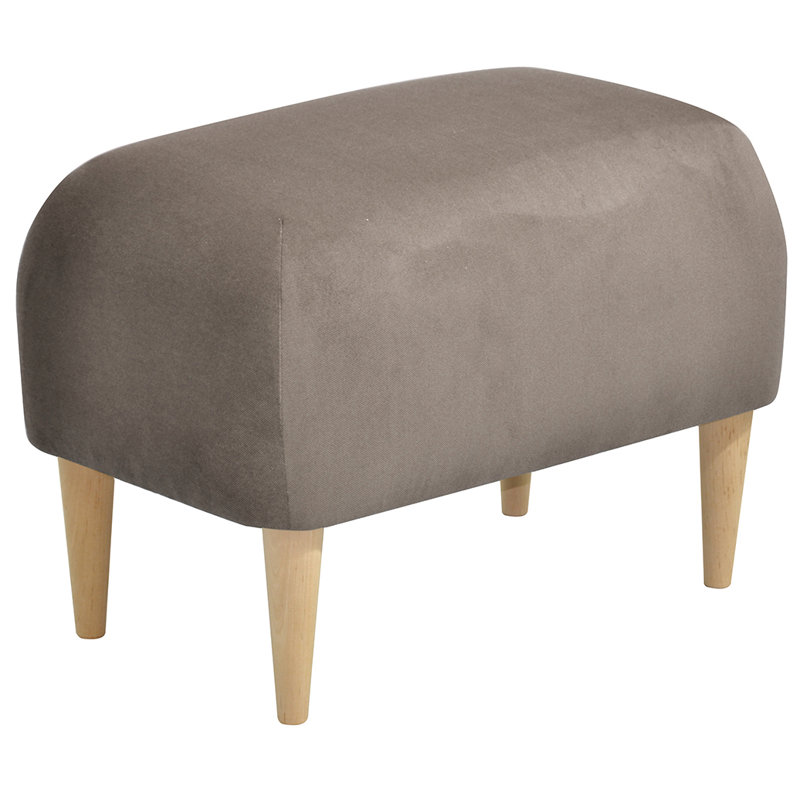 Jupi 60cm Wide Rectangle Footstool Ottoman, Beige