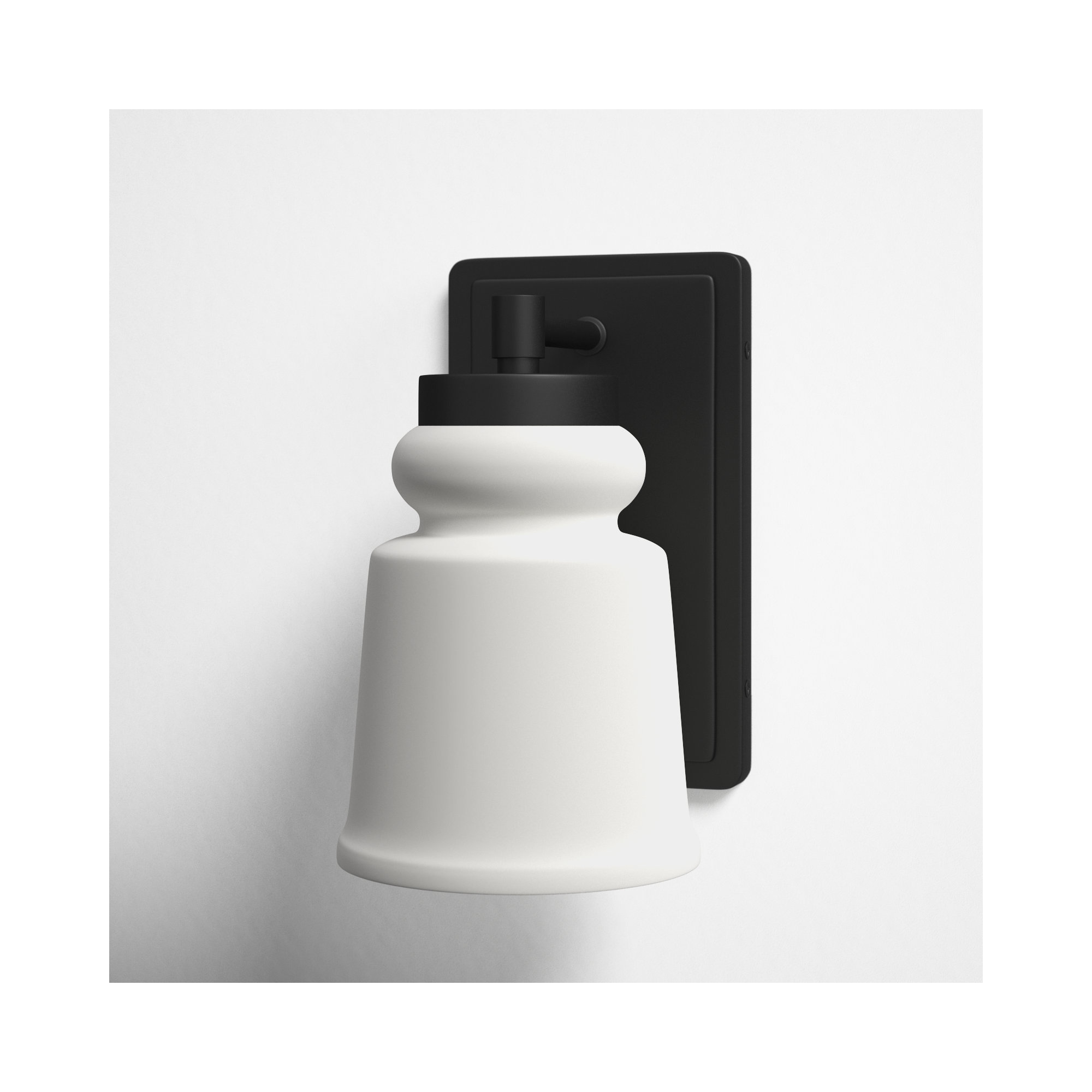 Grosseto Single Light Glass Dimmable Wall Sconces, Black