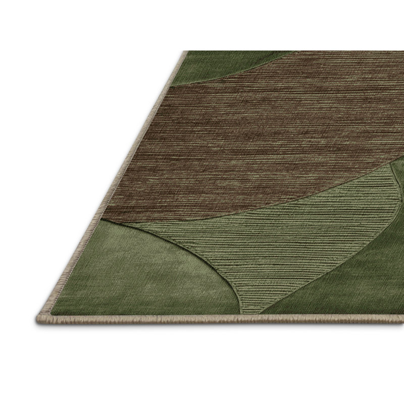 Tapis abstrait lavable à la machine, Rectangulaire 8 pi x 12 pi