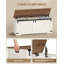 Coffre de rangement 47,2 po, grand coffre de rangement avec 2 charnières, banc en bois de style campagnard, coffre de rangement relevable, coffre d'entrée pour chambre à coucher, salon, blanc-110526353-110526352