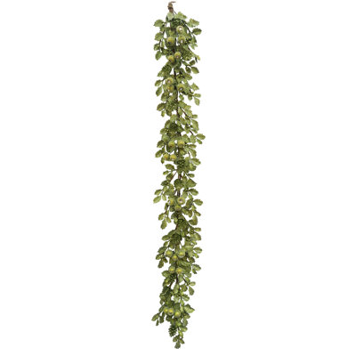 HOLLY LEAF WITH POD GARLAND