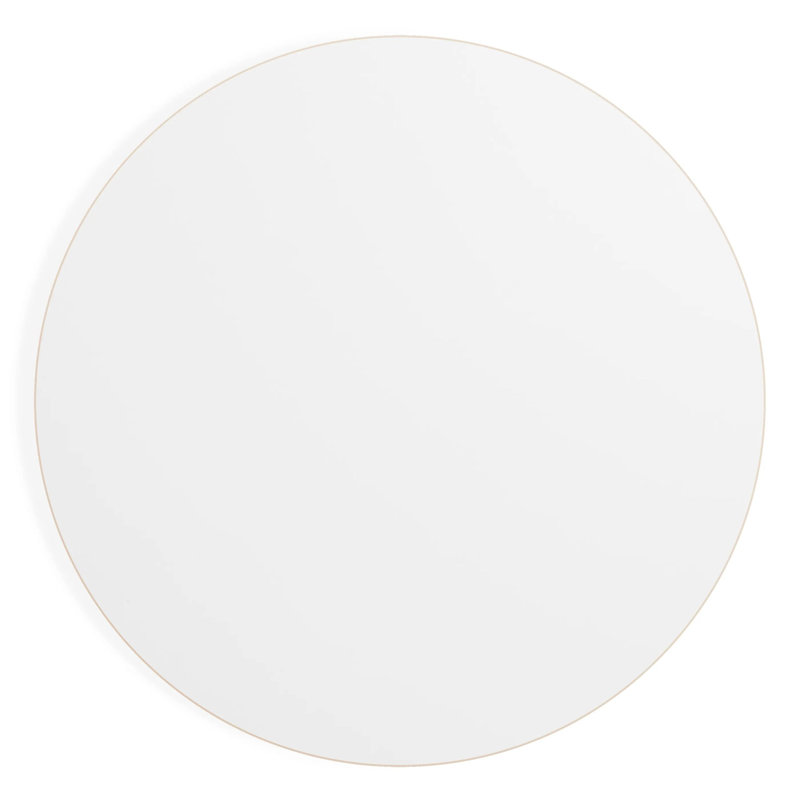 Easy Round Dining Table, Matte Black, White Oak, 40" H x 30" W x 30" L