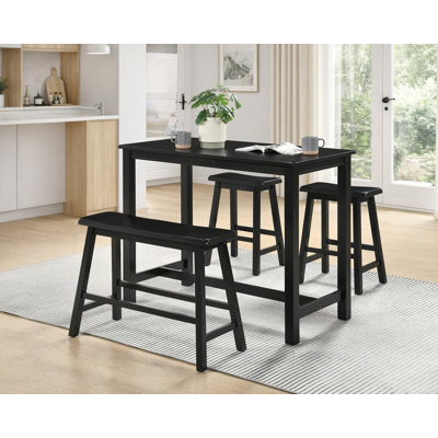 Bellea Vita 4-Piece Counter Height Dining Set With 2 Stools And 1 Bench