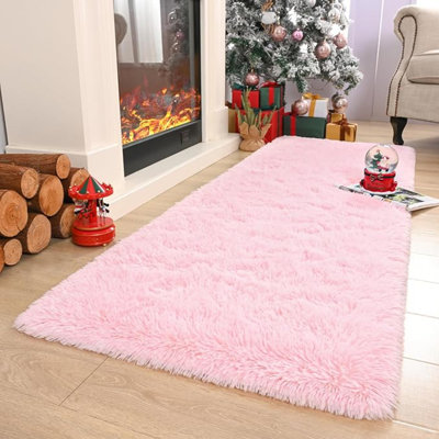 Runner Rugs For Bedroom Girls Room,  Fluffy Bedside Kids Room Rug Shag Cute Indoor Baby Rugs Fuzzy Modern Area Carpet For Teen Kid Girl Child Nursery Living Room Dorm Decor