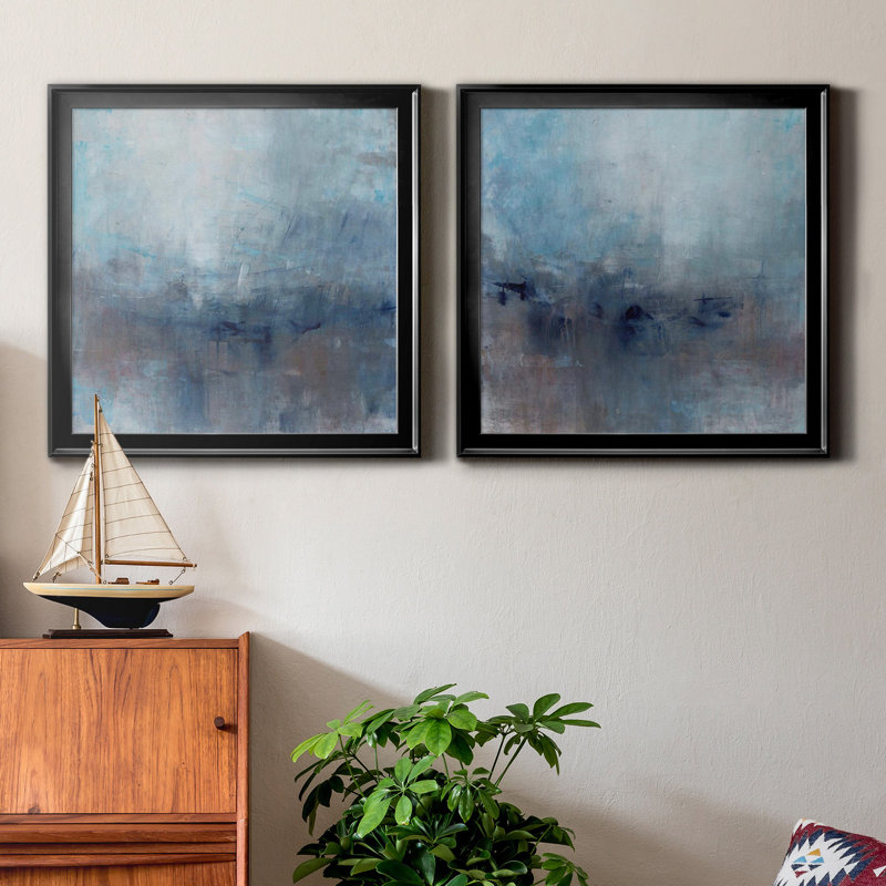 Kinetic Abstract I - Kinetic Abstract I - Ensemble de 2 reproductions d'art encadrées, H 17,5 po x l 35 po x P 1,5 po
