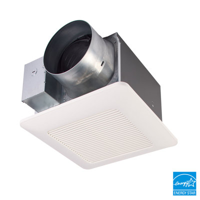 110-130-150 CFM Ceiling Mount Bathroom Exhaust Fan with Smartflow ECM Motor in White - Fan Only - 0.3-0.7 Sones - Energy Star Rated