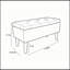 Banc rembourré avec siège capitonné et pieds robustes-335778223