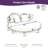 Timberlane Acacia Wood Round Patio Daybed, Outdoor Lounger with Half-Round Slatted Backrest, Foldable Cushion & 4 Pillows, Water-Resistant Covers for Backyard, Poolside, Garden