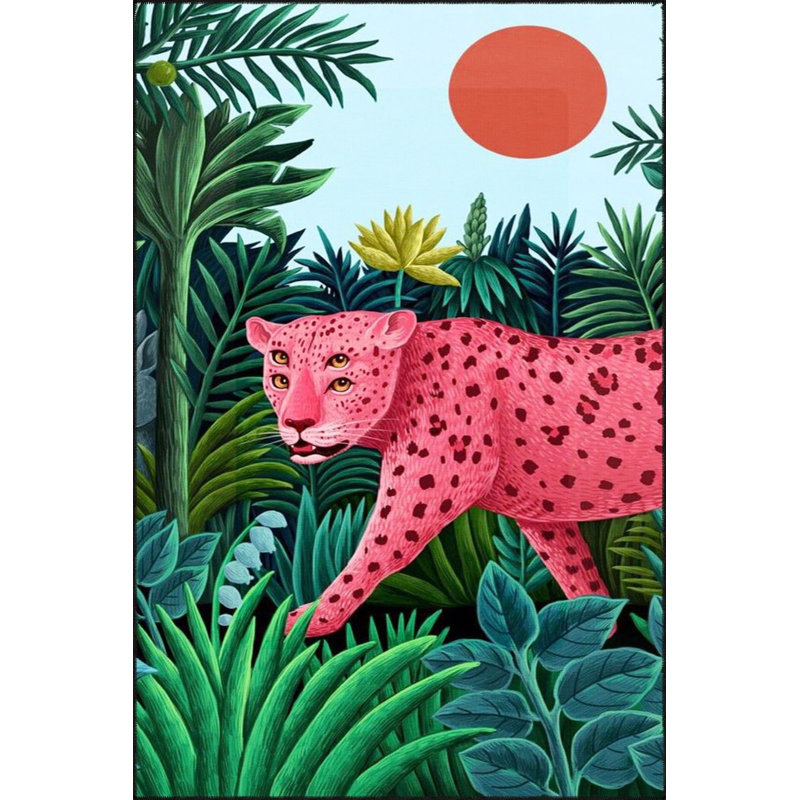 Tapis rose lavable à la machine, Sous-tapis rectangulaire de 3 pi 3 po x 4 pi 11 po