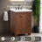  Depos 24 Inch Bathroom Vanity with Sink, Walnut – 100% Premium Solid Wood Vanity Cabinet – 1.5" Thick Quartz Countertop – Water-Resistant Finish – Fully Assembled-2042324643-2042324652
