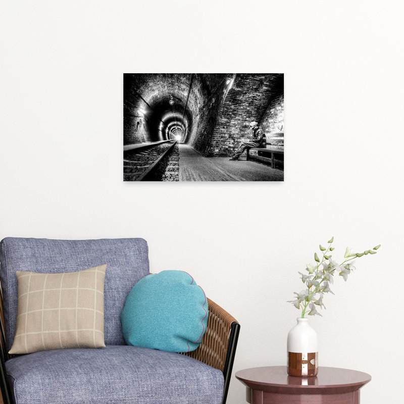 «Man Tunnel», impression spectaculaire d'art urbain urbain, H 16 po x l 24 po