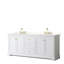 Meuble-lavabo double autoportant 60 po avec plateau en quartz et miroir Avery-97851417-97851421-97851422
