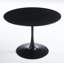 Table tulipe de 42,1 po de couleur noire, table de salle à manger de style Mid-Century pour 4 à 6 personnes - plateau de table rond en panneau de fibres à densité moyenne, table de salle à manger à piédestal, table de bout et table basse de loisir