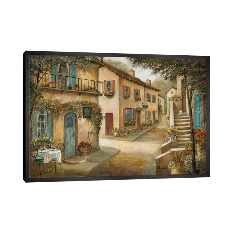 Village Charm & Serenity by Ruane Manning - Gallery-Wrapped Canvas Giclée on Canvas, Black Framed, 66.04 cm H x 45.72 cm W