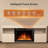 60 Inch Electric Fireplace TV Stand with Remote Control, 4 Flame Colors, 12 Crystal Colors with Auto-Glow, 3D Adjustable Flame, Sleep Timer, and Safety Protection Features.-1480095828