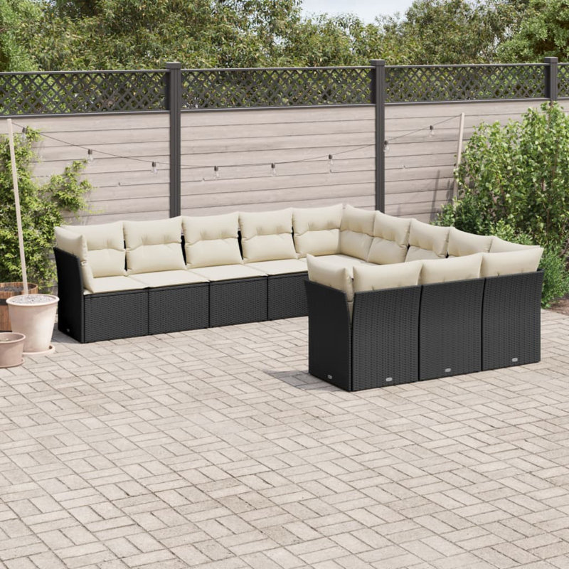 Vidaxl Garden Sofa Set Black