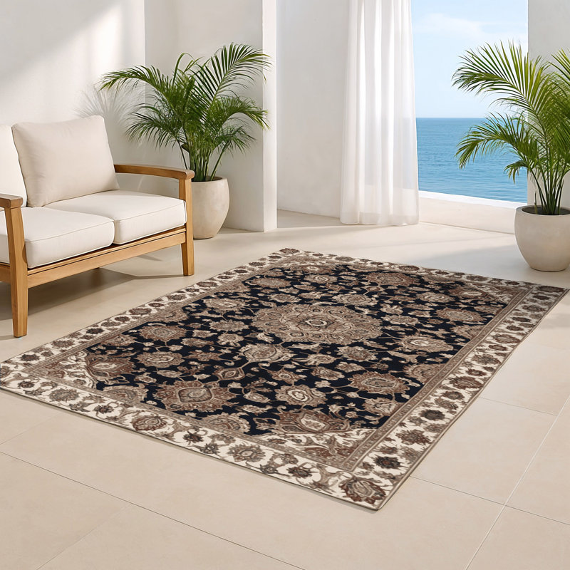Tapis d'intérieur et d'extérieur gris Persian, Rectangulaire 2 pi x 3 pi
