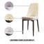 4 chaises de salle à manger, revêtement en cuir de polyuréthane, coussins épais, pieds en métal noir pour une cuisine élégante beige moderne et chaises 4 - cuir beige,