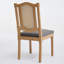 Chaise en bois massif à dossier en rotin