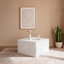 Table basse moderne carrée | Blanc crème, sans assemblage de panneaux de fibres à densité moyenne | Idée de cadeau-2035648015-2035648014