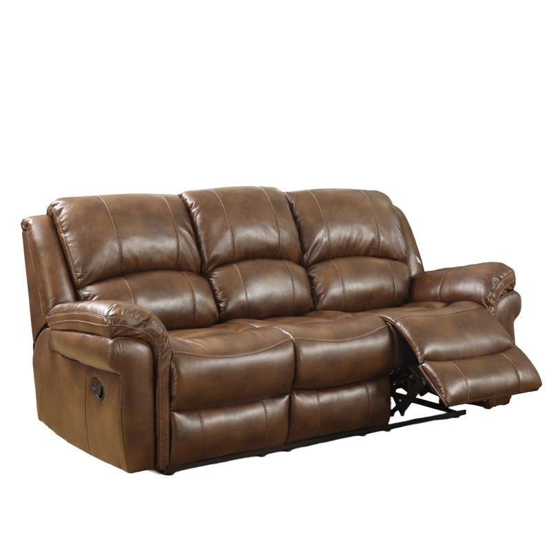 Arles 3 Seater Reclining Sofa, Tan, Manual