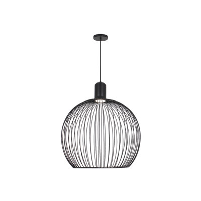 Luminaire suspendu cage sphérique à DEL Orland - noir mat - l 24 po x H 27 po