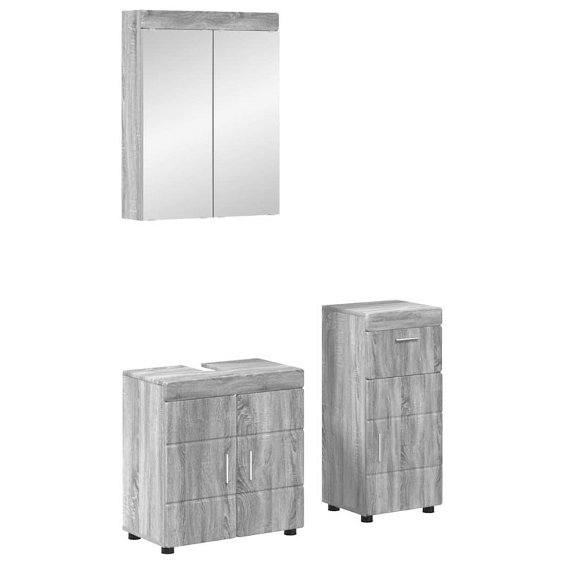 Vanity & Mirror Set, Grey