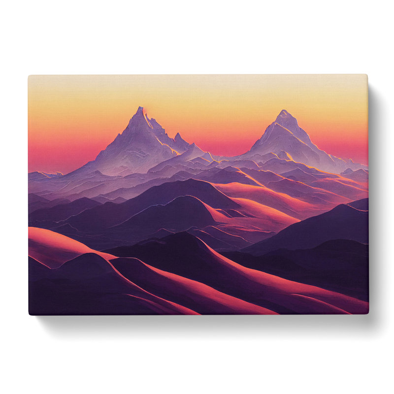 Alert Mountain Sunset - Wrapped Canvas, 50cm H x 76cm W x 3cm D