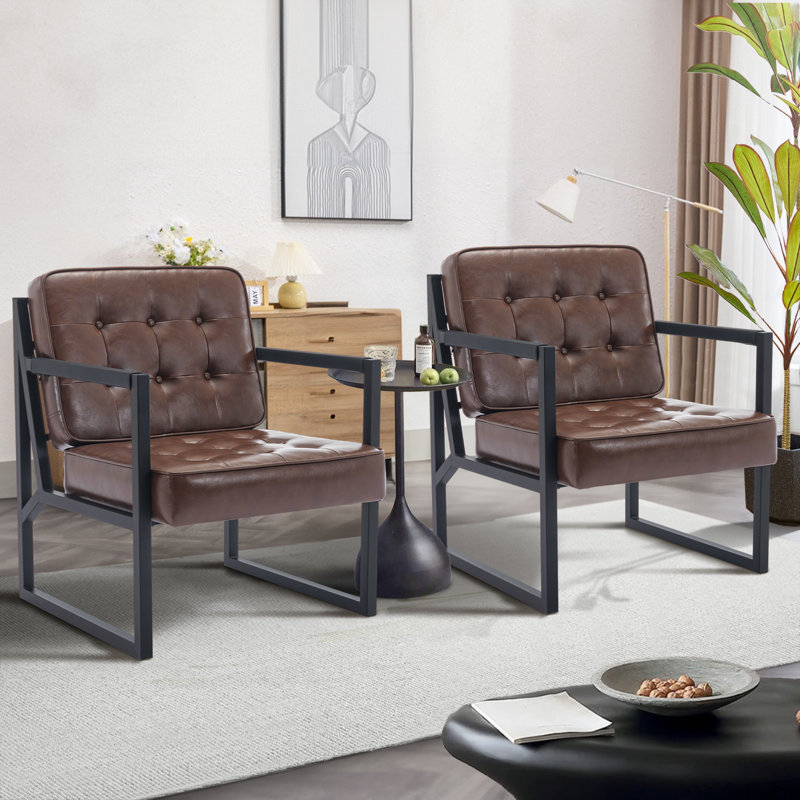 Fauteuil d'appoint Modern, Similicuir brun