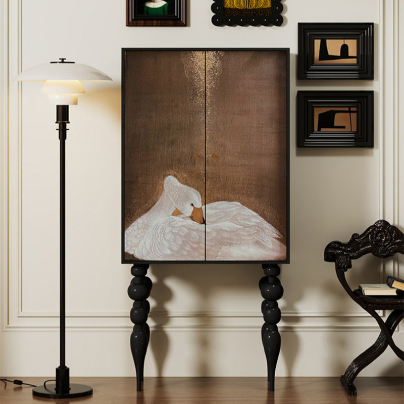 Armoire d'appoint en bois massif Retro Simple Home