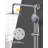 7-Spray Multifunction 1.8 GPM Round Wall Bar Shower Kit With Fixed Shower Head And Hand Shower-103977256