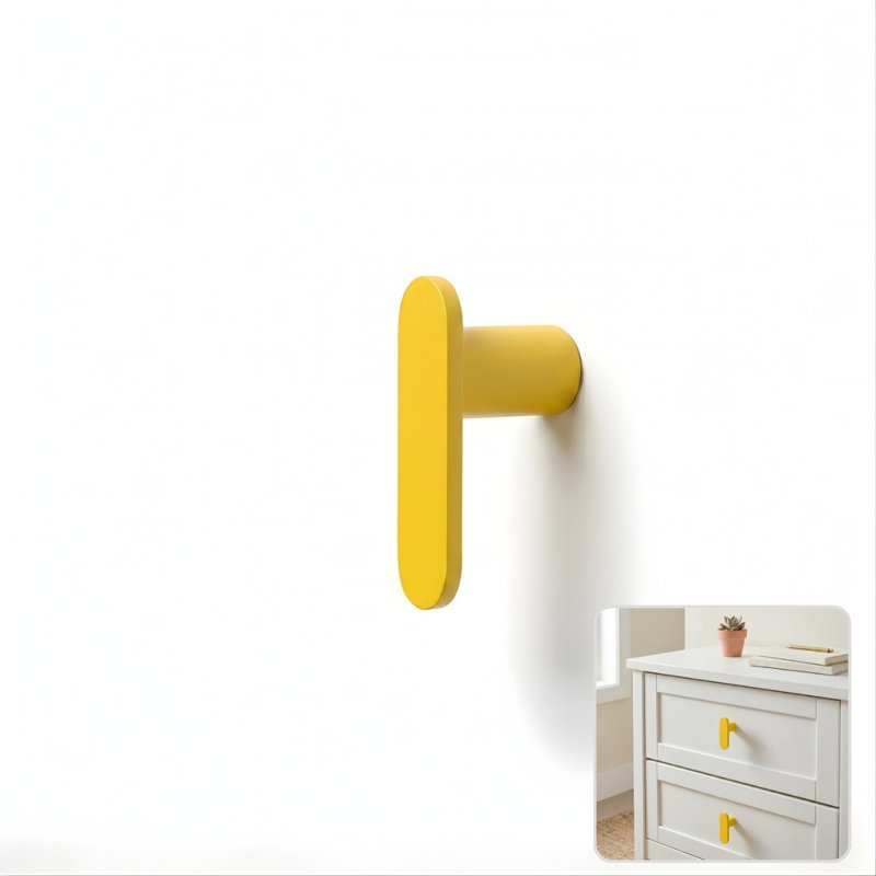 2" Bar Knob, Sunflower(Yellow), 1"