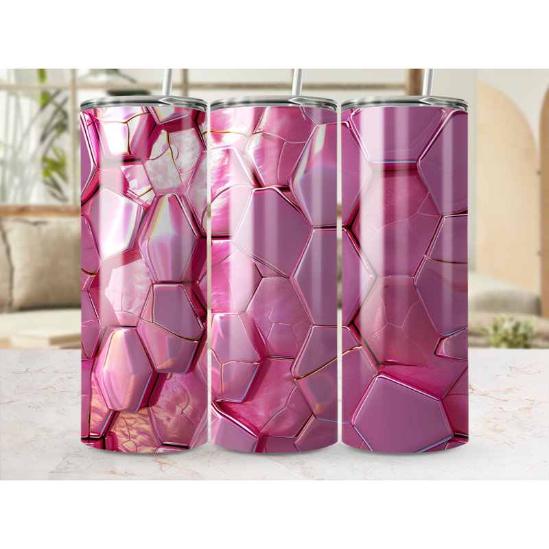 Choose Handmade Tumblers 591ml Vacuum Insulated Stainless Steel (18/8) Travel Tumbler with Straw