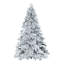 Traditional Snow Flocked Christmas Tree with Lights, Prelit with Stand-1236245227