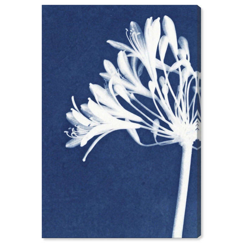Cyan Bloom Print by Oliver Gal, 10"H x 15"W, Gallery Wrapped