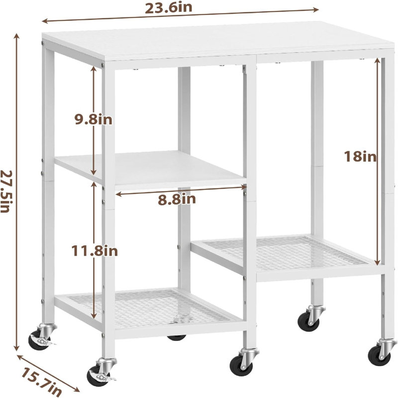 Rolling Kitchen Cart With Ample Storage For Small Spaces In Apartments (Adds Modern Charm)