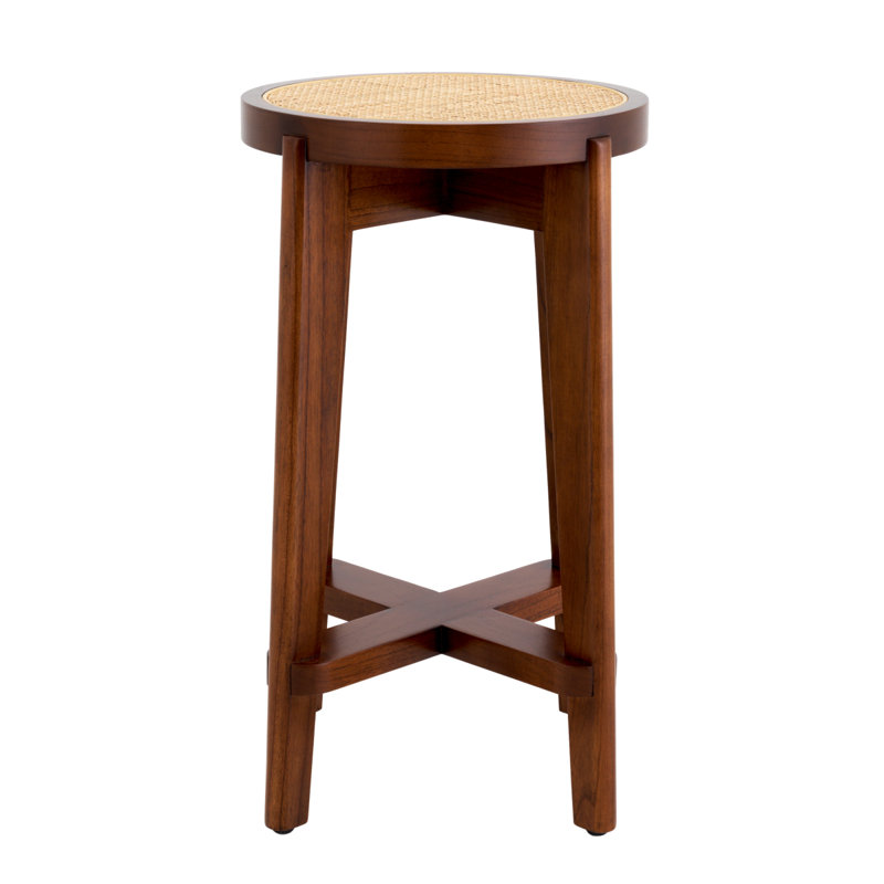 Tabouret de bar et de comptoir Dareau, Tabouret de comptoir (siège d'une hauteur de 26 p, Brun