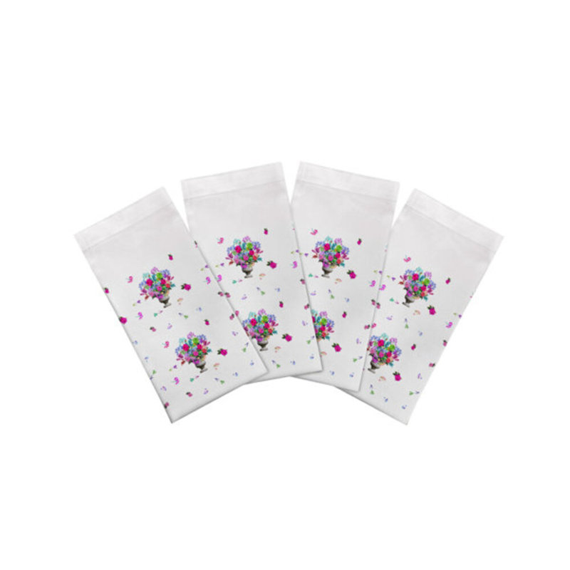 Pistils Small Bouquet Hemstitch 22" Linen/Cotton Napkin