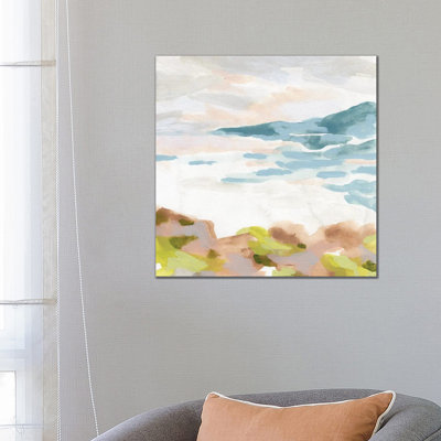 Pastel Shoreline II by June Erica Vess - Wrapped Canvas Painting