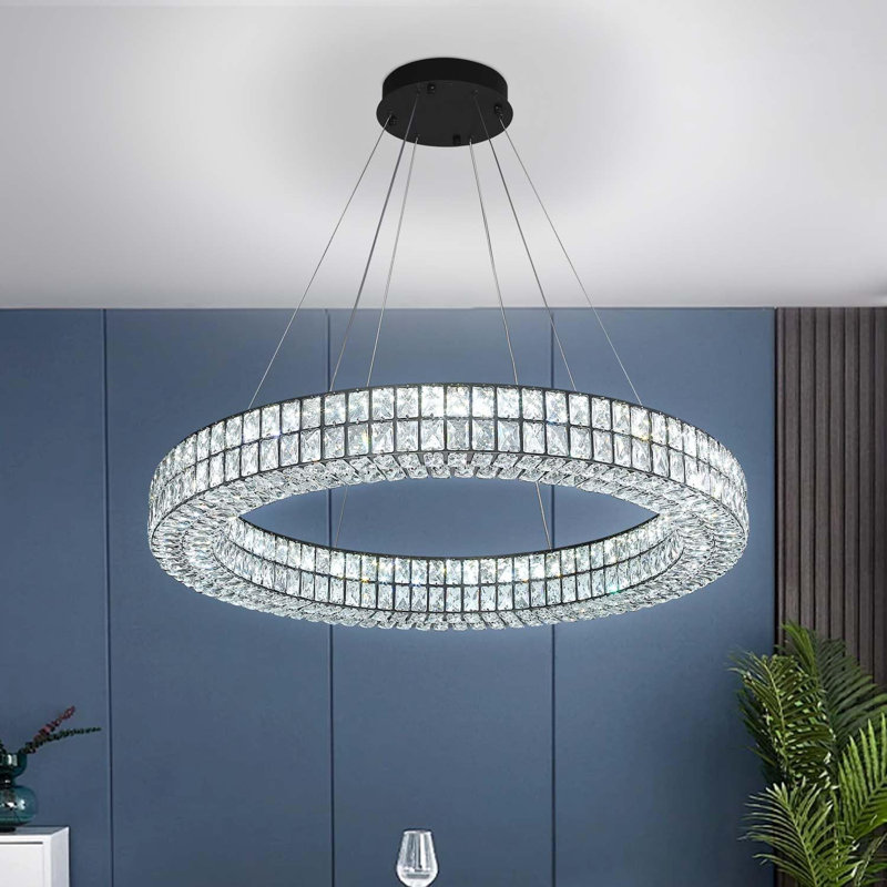 Luminaire suspendu en cristal 1 lumière DEL Talyssa