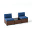 Ensemble de conversation modulaire d'extérieur en osier 7 pièces avec table de foyer d'extérieur Treyshun-574035256-554934442