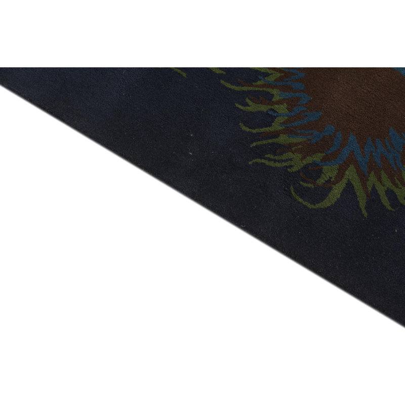 Tapis carré bleu marine Parris