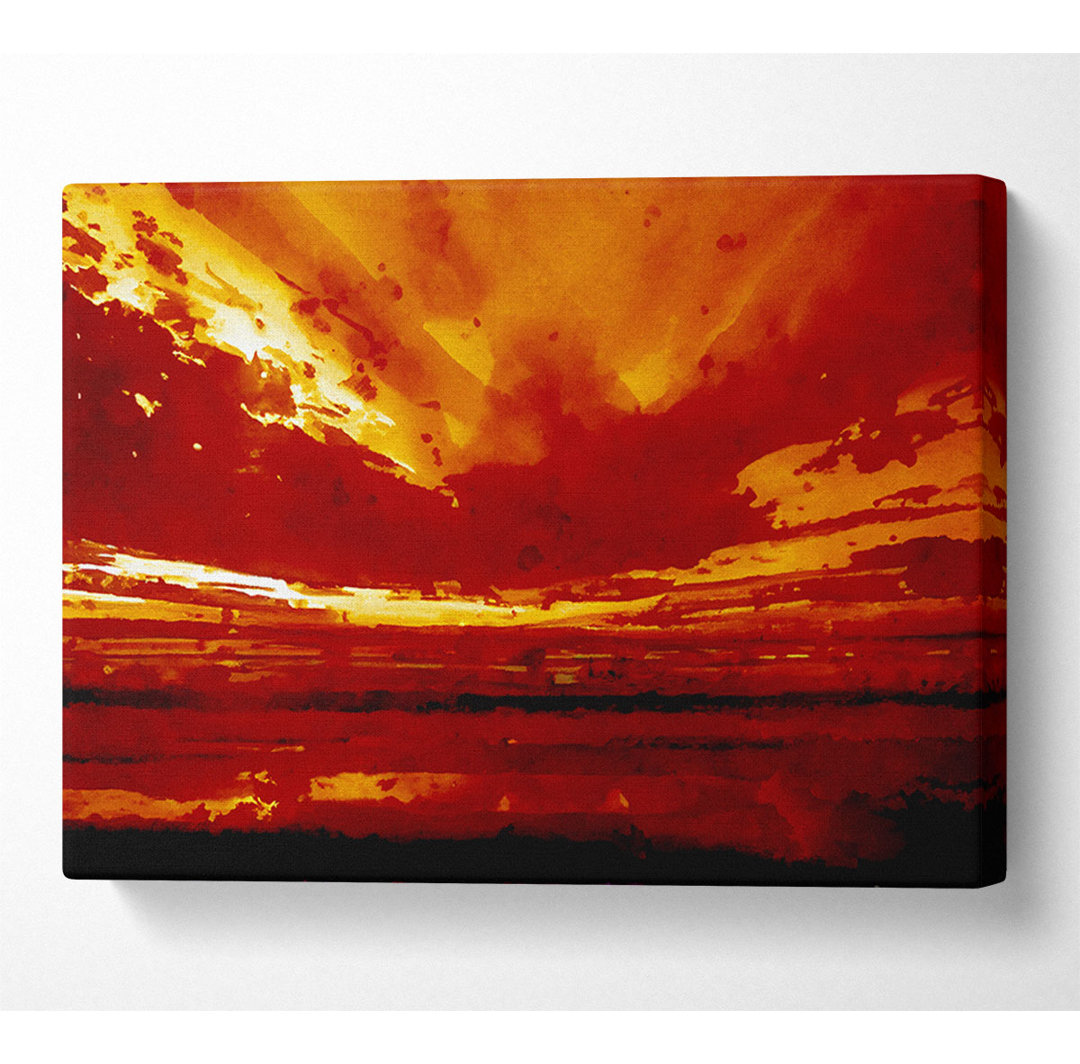 Vibrant Red Skys - Kunstdrucke auf Leinwand - Wrapped Canvas