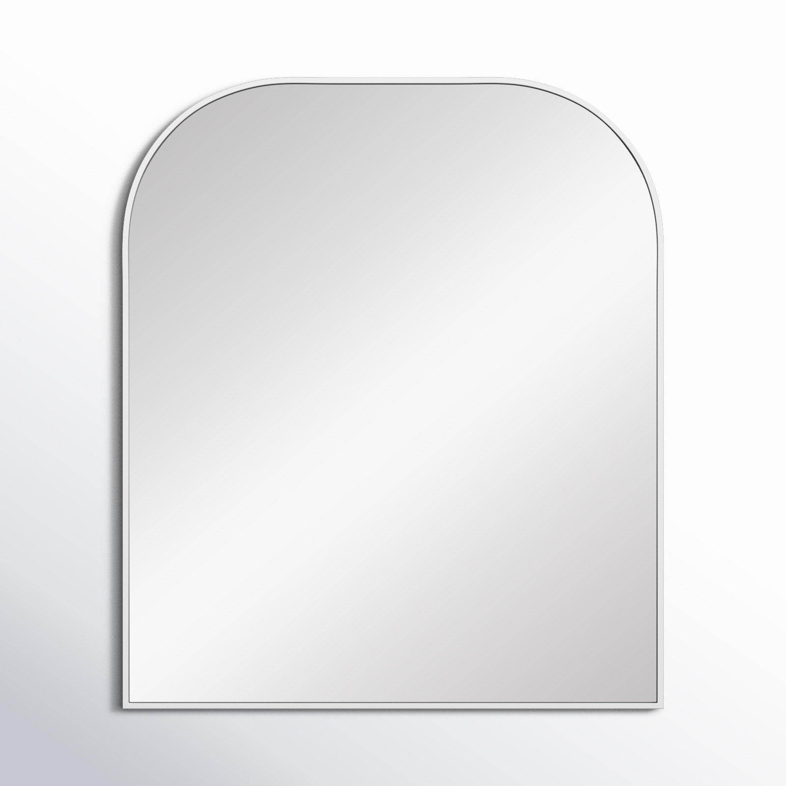 Sabine Metal Wide Arch Wall Mirror, Silver, 42" x 36"