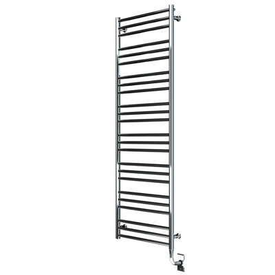 23.5"x64" Sorano Wall Mounted Electric Towel Warmer Modern Heated Towel Rack - Chrome, Includes Programmable Smart Switch, Lifetime Warranty