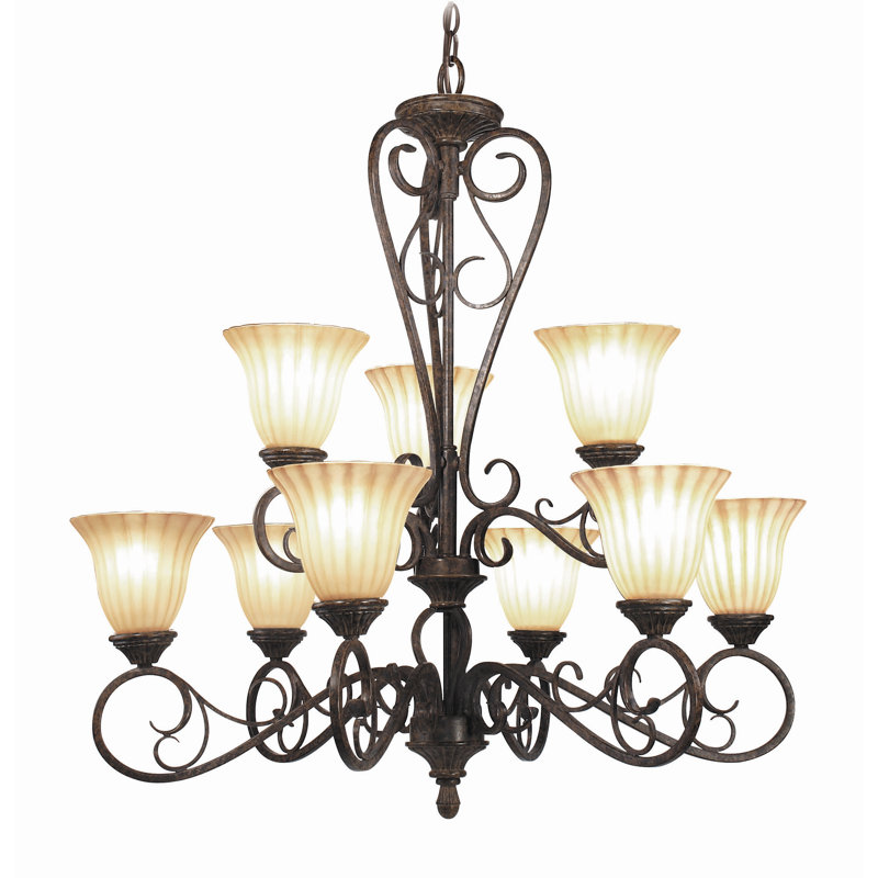 Lustre à niveaux ombrés 9 lumières Avondale