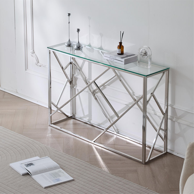Table console en verre